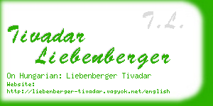 tivadar liebenberger business card